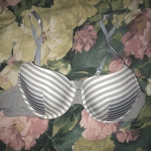 Gray and White 38b bra